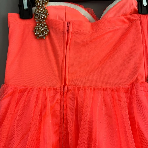 NWT Sequin Hearts Size 9 Pink Sparkly Padded One Shoulder Prom Formal Mini Dress - Picture 6 of 16